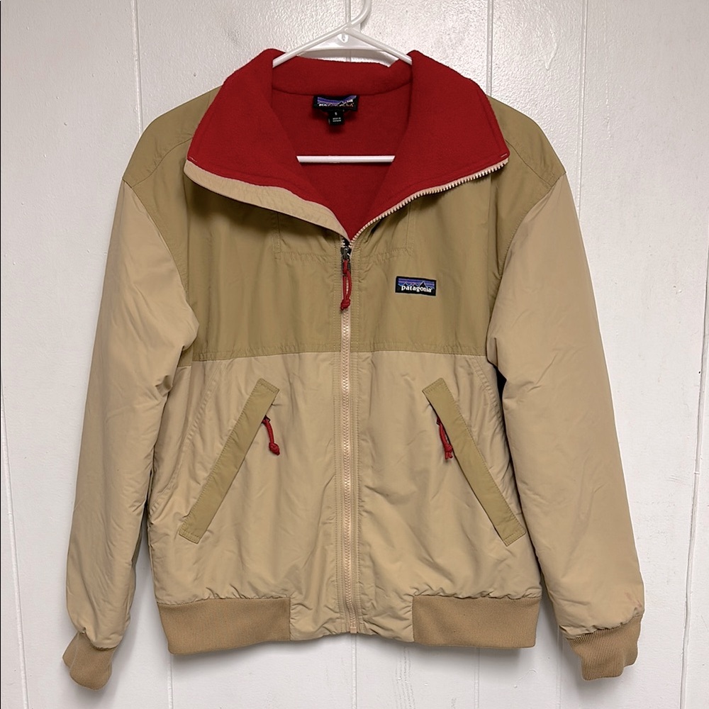 Patagonia W's Shelled Synch Jacket In Tinamou Tan Red Fleece Size S